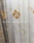 廠家 玻璃紗繡花帶邊窗紗 梅花繡花玻璃紗窗簾 窗簾紗