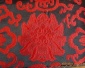 供應(yīng)三五織錦緞 黑底紅富貴花.酒店賓館服務(wù)員服裝面料.